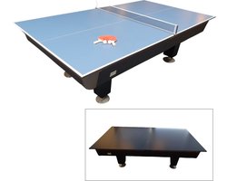 TopTable Tafeltennis/Hobby Conversiontop 2-delig 7ft met Accessoires - Multifunctionele Afdekbladen Pool/Biljart/Airhockey