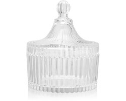 TopWosk - Kristallen Kaarsenhouder - 250ml - Transparant - Met Deksel
