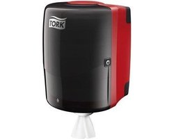 Tork Centerfeed Dispenser Rood en Zwart W2, Robuust Design (653008)