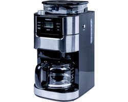 Tornado TCM-1025A-GS - Koffiezetapparaat met Bonenmaler - 1.5L - 12 Kopjes - Timer