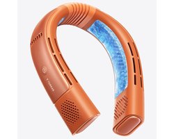 TORRAS COOLiFY 2S Pro 2026 Nekventilator & Halsventilator – Draagbare Neck Air Conditioner met Koelen, Verwarmen & Ventilator, 5000mAh Accu, Tot 28 Uur Gebruik, 20W Snelladen, App-bediening, Verstelbare Luchtstroom, Inclusief Travel Case – Oranje