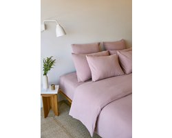 Torres Novas 1845 Dekbedovertrek Oudroze - Lits Jumeaux - 240 x 220 cm (zonder slopen) - Gewassen Katoen