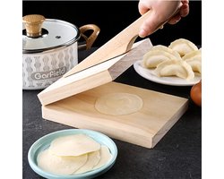 Tortilla pers - ook geschikt voor maken Taco's, Burrito, Wrap, Dumplings en Taartbodems - Duurzaam Gebruik - natuurlijk massief hout