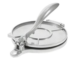 Tortillapers - tortilla Maker - Handleiding Roti - Maker - Deegpers Maker - Aluminiumlegering - Tortillapers Rotis Press - Press - voor Taco - 32 cm - Zilver