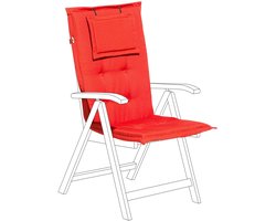 TOSCANA - Zitkussen - Rood - 50 x 70 cm - Polyester