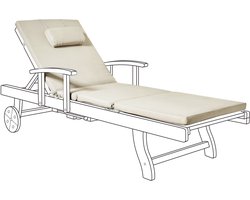 TOSCANA/JAVA/AMANTEA - Tuinligkussen - Taupe - Polyester
