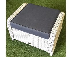 Toscane voetenbank 60x74xH47 cm wit grijs