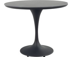 Toscara ronde bistrotafel Ø90 cm. - Antraciet/Keramiek