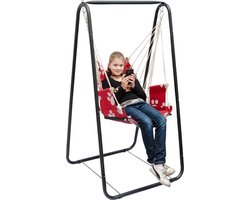 Tot 100 kg: Vrijstaand Schommelframe met Hangstoel 160 cm Metalen Standard voor Binnen en Buiten