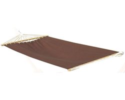 Tot 150kg: 2-Persoons Hangmat met Spreidstok - 200x120 Dubbele Katoenen Tuin Hangmat zonder Frame