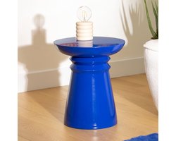 Totem Bijzettafel Ø 38 cm Noham Blauw