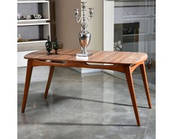 Touch Eettafel | 100% MELAMINE | Walnoot