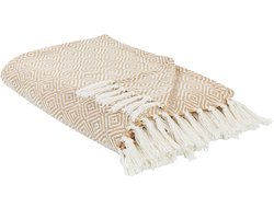 TOUTLI - Bedsprei - Beige - 200 x 220 cm - Katoen