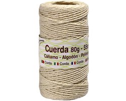 Touw - 55 meter - canvas - huishoud - hobby - bolletje touw - Klussen/Tuin/Huis