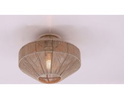 Touwlamp plafondlamp naturel - zwart - diameter 31cm
