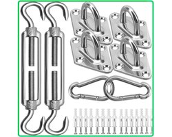 TOVBMUP Spanners - Accessoires voor zonneschermen - Installatie van zonneschermen - Roestvrij staal 304 - Hardwaresets voor zonneschermen - Geschikt voor hangstoelen, schommels en hangmatten