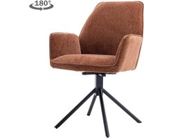 Tower living Amaro swivel armchair - fabric Nature color 500 Pearl copper