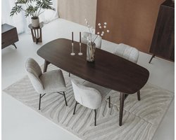 Tower living Aura eettafel Deens ovaal Acaciahout 160x90x76 cm - Espresso