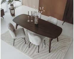 Tower living Aura eettafel Deens ovaal Acaciahout 200x100x76 cm - Espresso