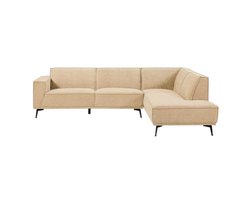 Tower Living Bank Leeds - Beige Stof - Ottoman Rechts - 268x217x81cm