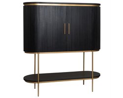 Tower Living Barkast Rivello - Zwart Hout - 148x87x53cm