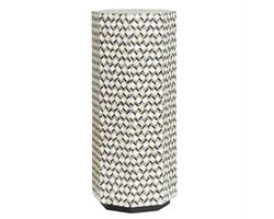 Tower Living Bijzettafel Brendola - Achthoek Wit/Zwart Bone inlay - 40x40x100cm