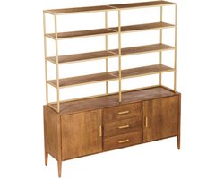 Tower Living boekenkast Belvedere 180x45x200 cm mangohout