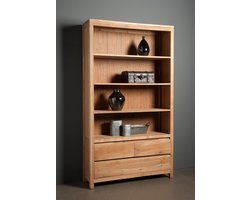 Tower Living boekenkast Corona 120x35x210 cm teak