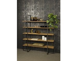 Tower Living boekenkast Felino 155x35x180 cm teak