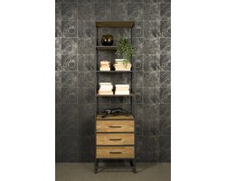 Tower Living boekenkast Felino 60x45x220 cm teak