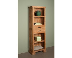 Tower Living boekenkast Lorenzo 65x35x190 cm oud teak
