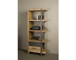 Tower Living boekenkast Lucca rechts 77x40x190 cm teak
