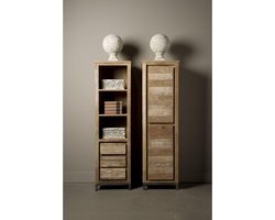 Tower Living boekenkast Venetië 50x35x180 cm oud teak