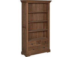 Tower Living Bologna Boekenkast teakhout 111x40x191 cm - Naturel
