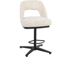 Tower Living Caldes Barstoel - fabric Ted 24 off-white (draaibaar)
