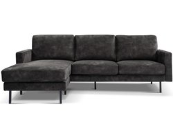 Tower living cambridge 2,5-al/ar + chaise r/l - adore 029 anthracite grey