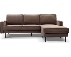 Tower living derby 2,5-al/ar + chaise r/l - lara 005 pale brown