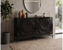 Tower Living Dressoir Casina 200x45x90 cm - Zwart