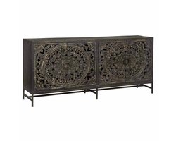 Tower Living Dressoir Casina - Zwart Hout - 200x45x90cm