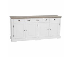 Tower Living Dressoir Fleur - Wit Hout - 200x50x90cm