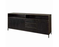 Tower Living Dressoir Paterno - Zwart Hout - 200x40x85cm