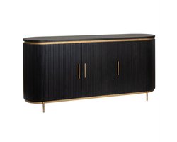 Tower Living Dressoir Rivello mangohout 180x45x85 cm - Zwart & Brass