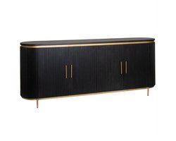 Tower Living Dressoir Rivello mangohout 210x45x85 cm - Zwart & Brass