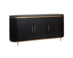 Tower Living Dressoir Rivello - Zwart Hout - 180x45x80cm