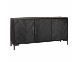 Tower Living Dressoir Ziano - Zwart Hout - 180x45x90cm