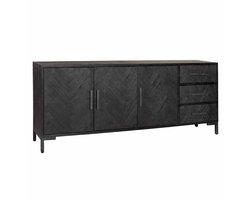 Tower Living Dressoir Ziano - Zwart Hout - 220x45x90cm
