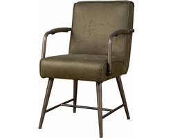 Tower Living eetkamerstoel Belmonte met armleuningen groen