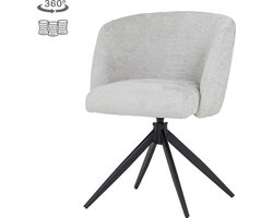 Tower Living eetkamerstoel Cuvio draaibaar met arm beige