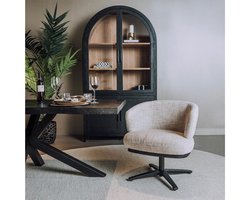 Tower Living Eetkamerstoel Perca draaibaar Chenille - TED 24 off white