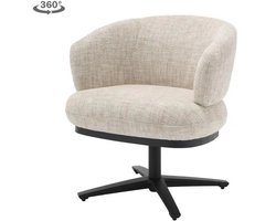 Tower Living eetkamerstoel Perca draaibaar met arm creme